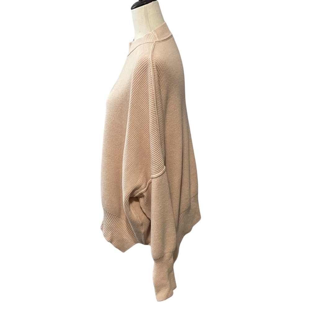 Free People Easy Street Tunic Oversized Sweater Ribbed Peach Parfait Women’s S - Picture 8 of 14